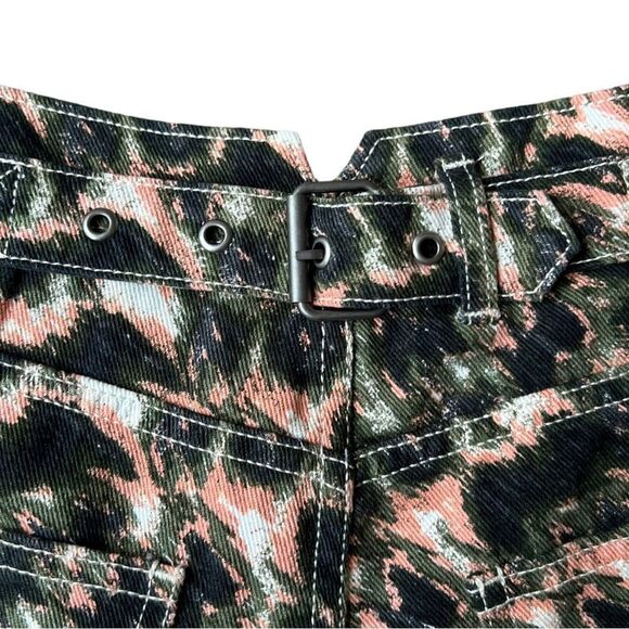 NWT Rachel Comey Women’s Size 2 Animal Print High Rise Denim Olive Pink Jeans - Picture 7 of 14